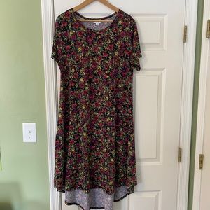 Floral LulaRoe Carly Dress XL